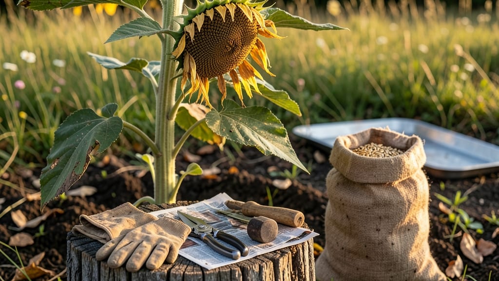 When to Harvest Sunflower Heads for Seeds: Brown Backs and Dry Centers