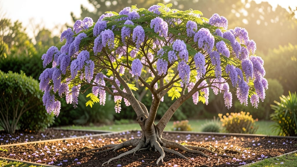 Purple Jacaranda Mimosifolia Flowering Tree: When to Plant for Stunning Spring Canopies